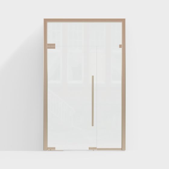 Glass Door 3D model - Modern Minimalist Design