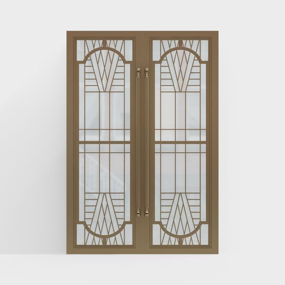 Vintage Art Deco Double Door 3D model