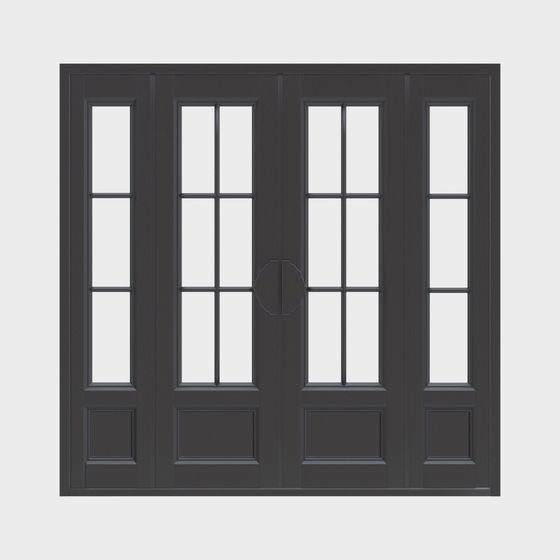 Contemporary Glass Panel Door 3D model for Stylish Interiors