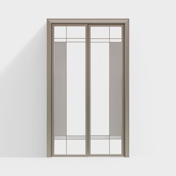 Modern Glass Door 3D model for Innovative Spaces