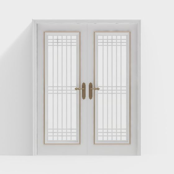 Elegant Double Door 3D Model
