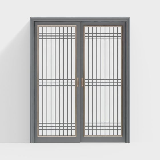 Elegant Double Door 3D Model for Modern Spaces