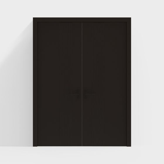 Elegant Minimalist Double Door 3D model