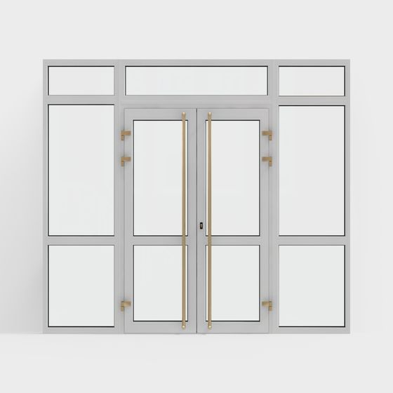 Glass Double Door 3D model