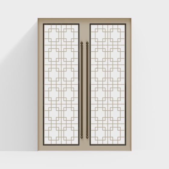 Geometric Lattice Doors 3D model