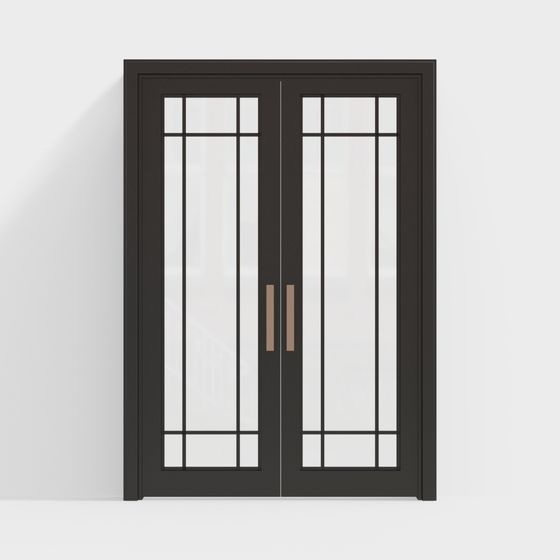 Elegant Low-Poly Door 3D Model Design