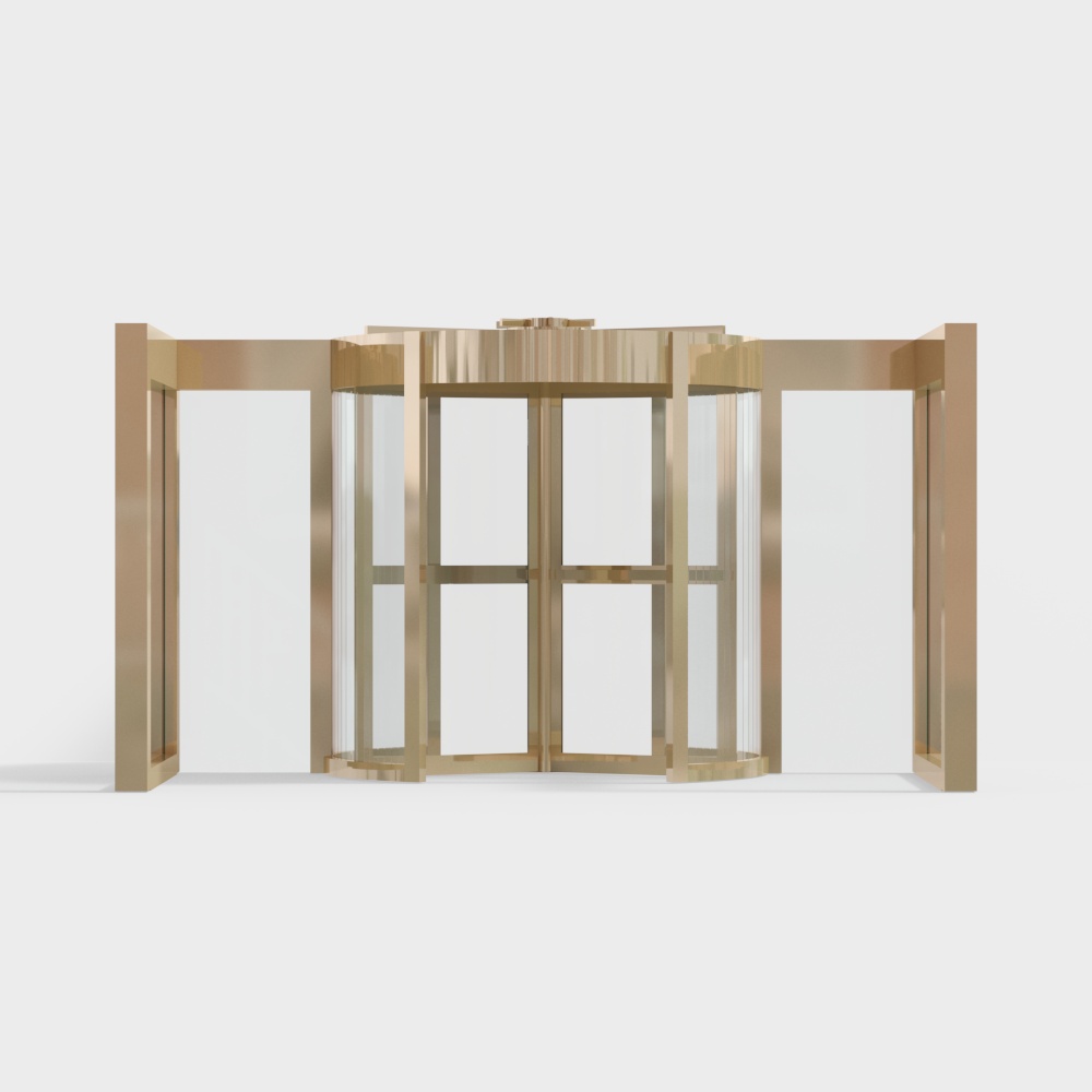 Golden Office building automatic revolving door