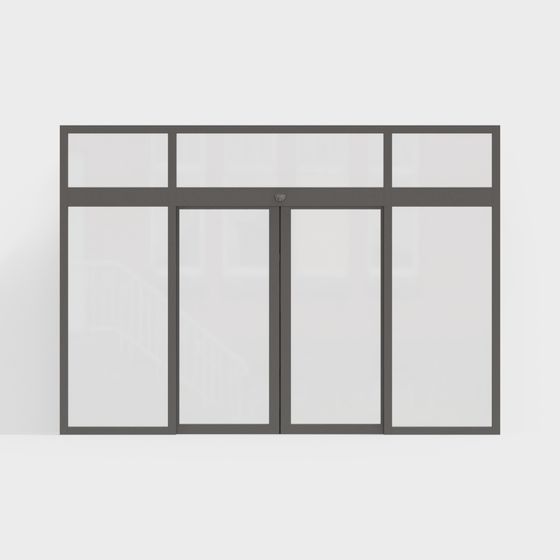 Sleek Glass Door 3D model for Modern Architecture