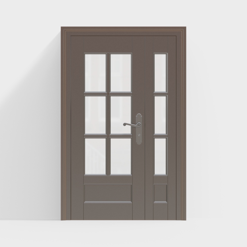 Metal office building single door