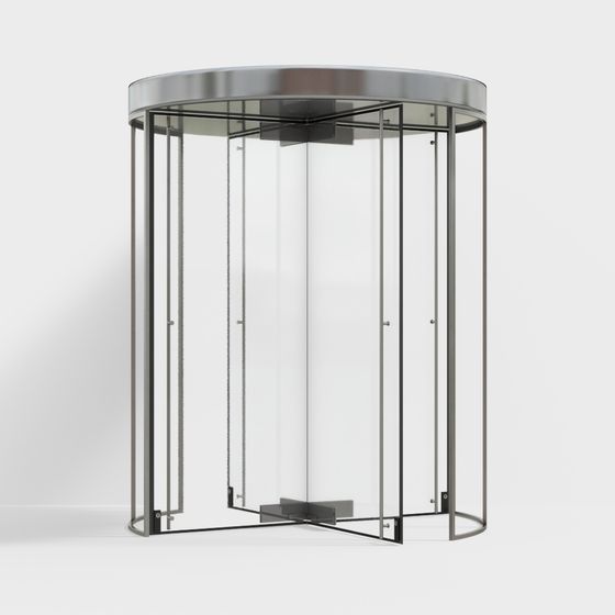 Low-Poly Modern Rotating Door 3D model