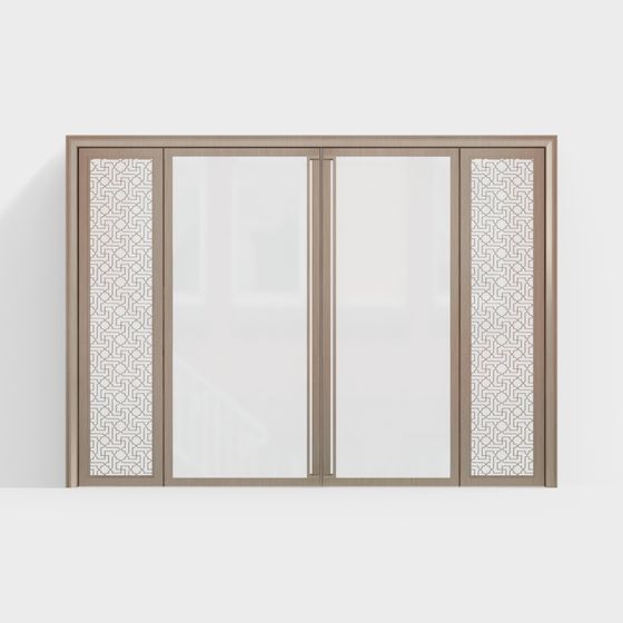 Elegant Glass Screen 3D model for Modern Spaces