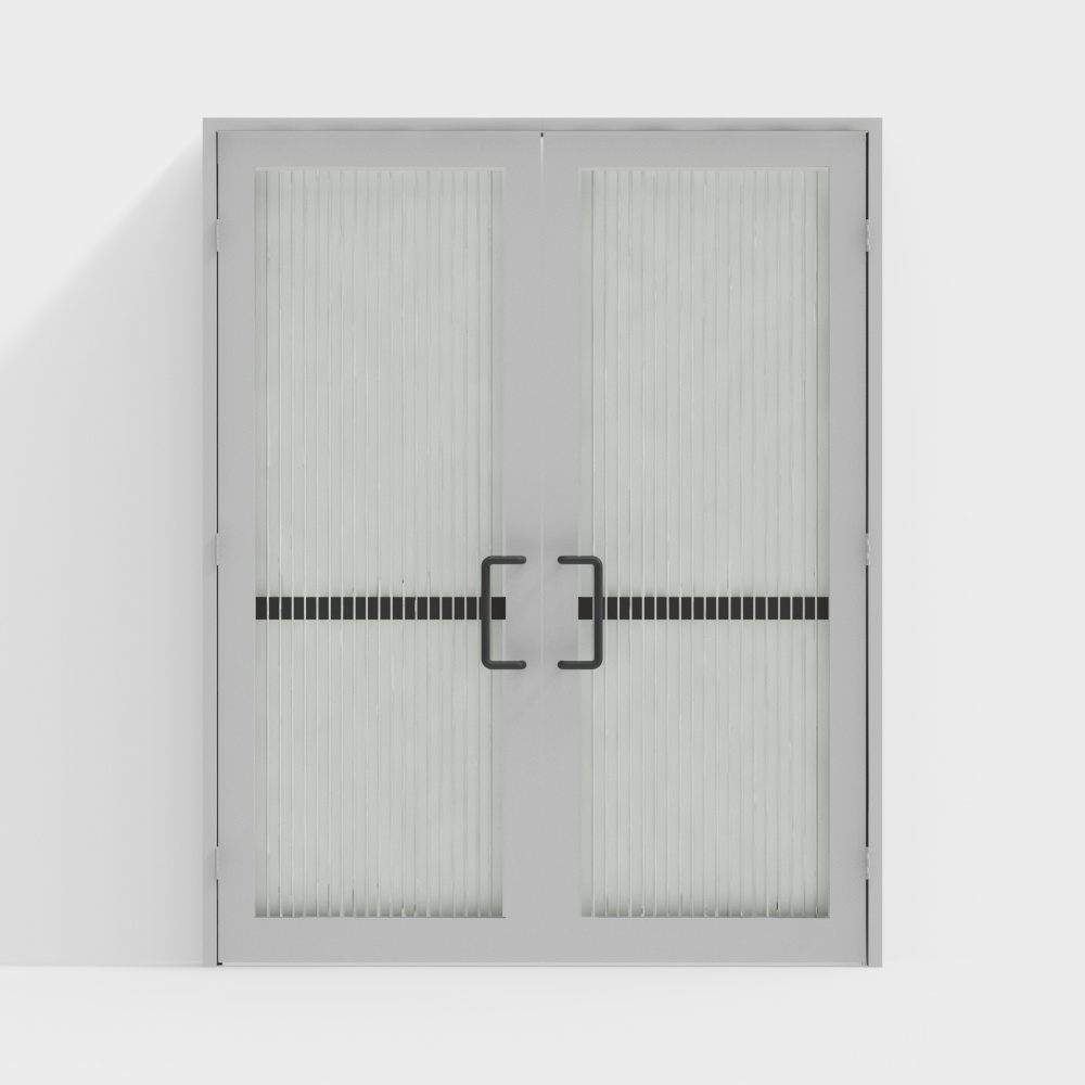 Metal office buildings have double doors