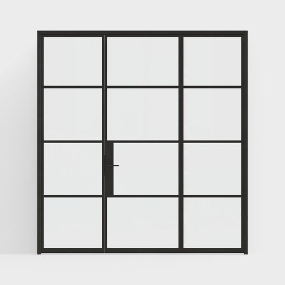 Industrial Minimalist Sliding Door 3D model