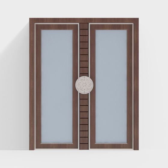 Elegant Glass Door 3D model