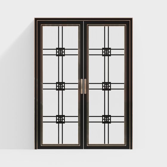 Art Deco Double Door 3D model
