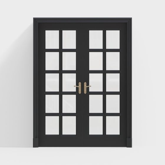 Elegant French Door 3D model for Modern Architecture