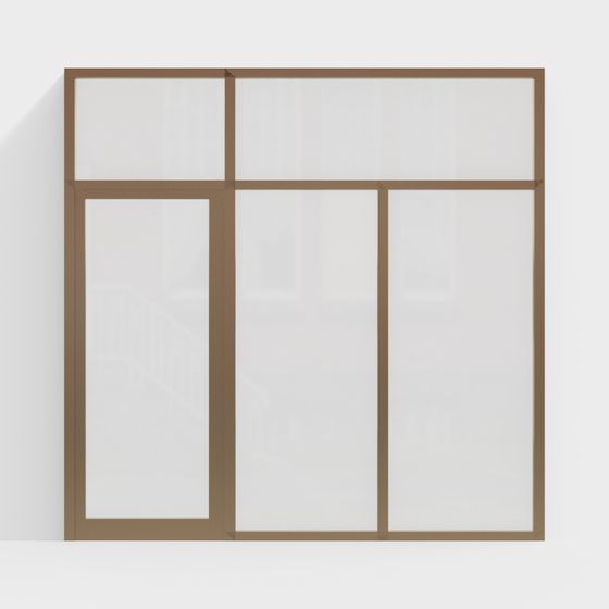 Low-Polygon Window 3D model for Modern Architecture