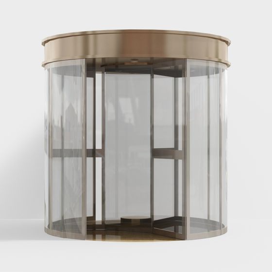 Stylish Low-Polygon Revolving Door 3D model