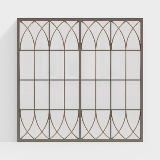 Arched Window Panel 3D model