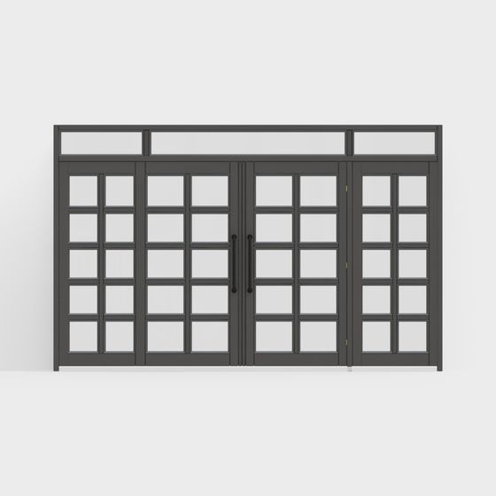 Modern Glass Door 3D model for Creative Spaces