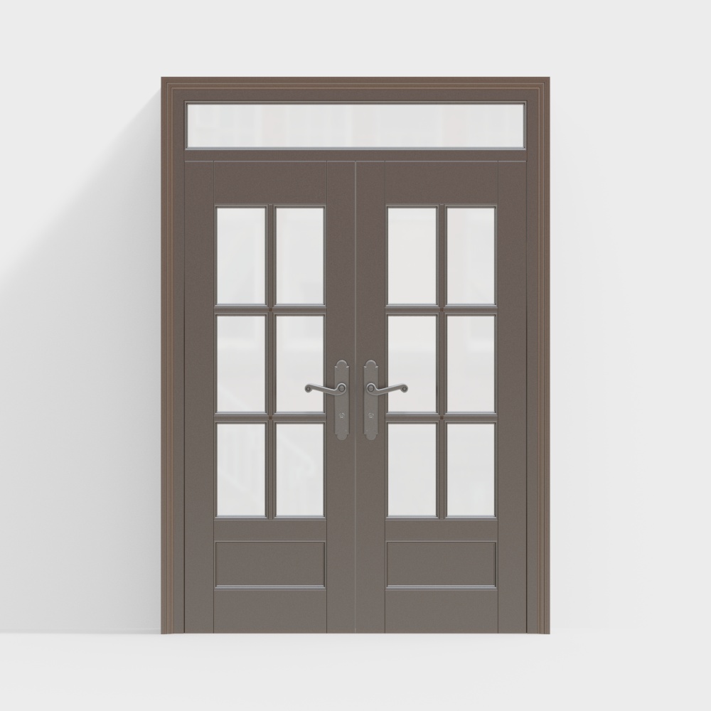 Metal office buildings have double doors