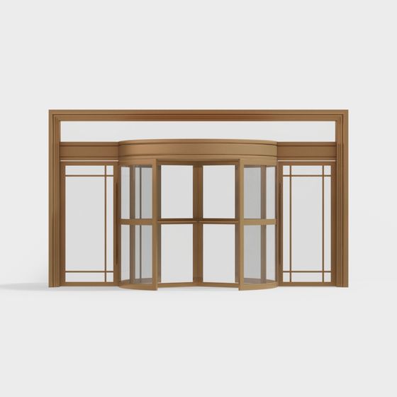 Stylish Low-Polygon Glass and Wood 3D model