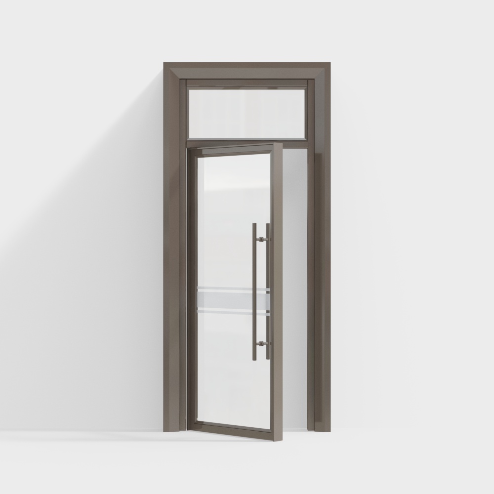 Metal office building with single door