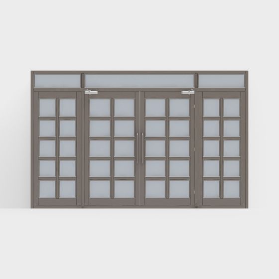 Modern Glass Door 3D model