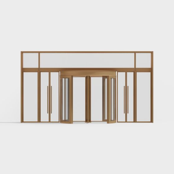 Elegant Revolving Door 3D model for Modern Spaces