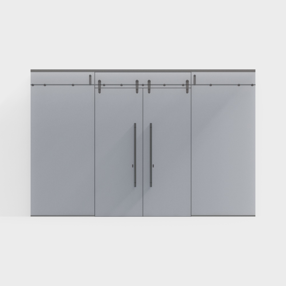 Office building glass double doors