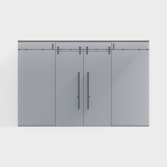 Low-Poly Barn Door 3D model for Modern Aesthetic