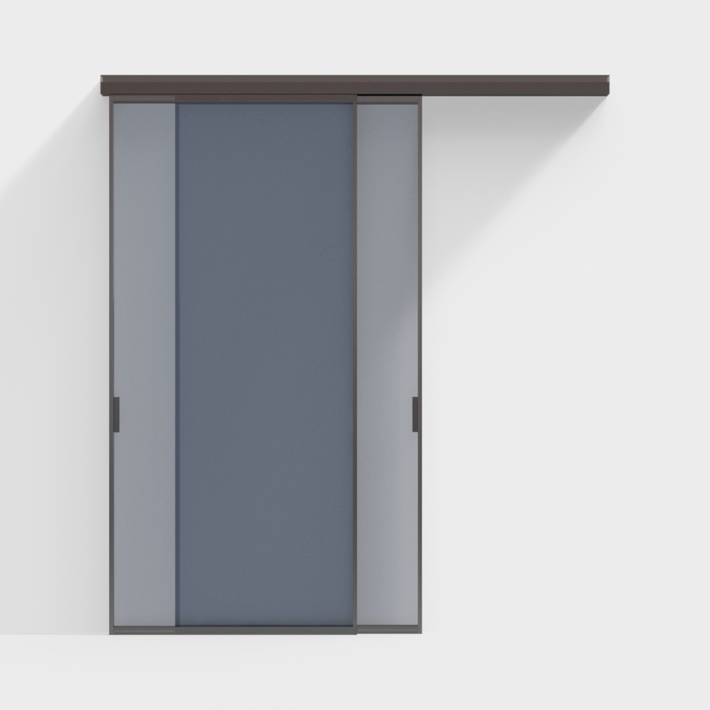 Office building glass sliding door