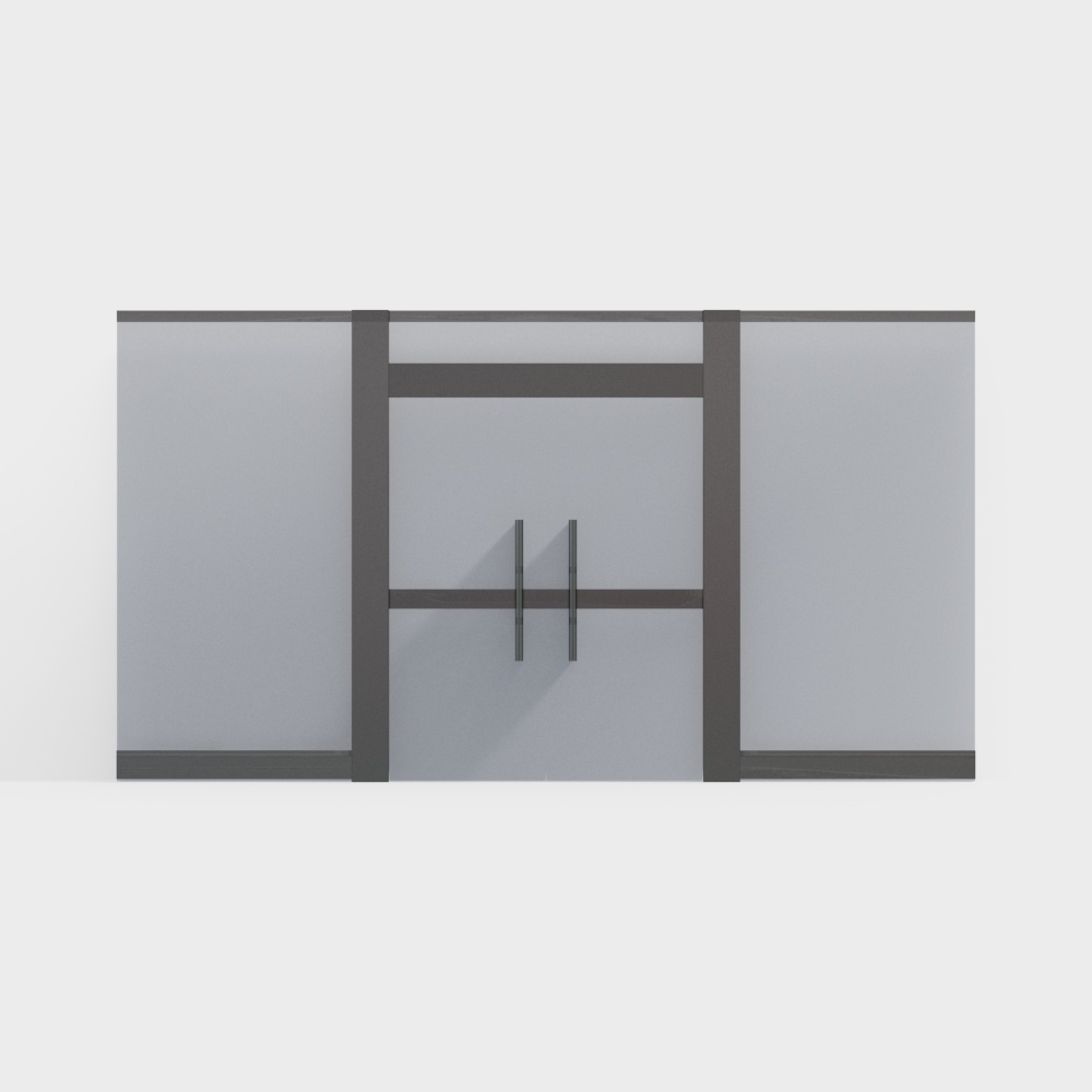 Office building glass double door