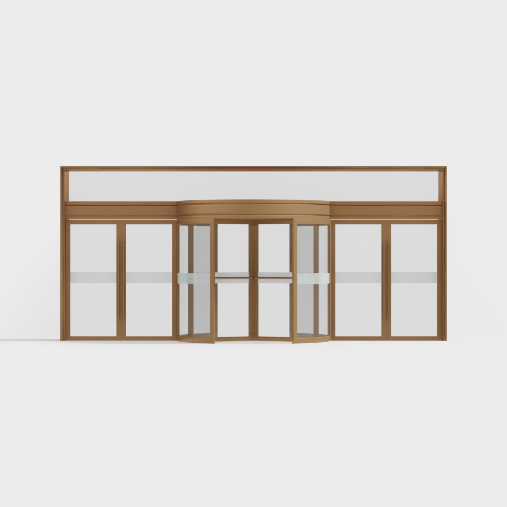 Golden Office building automatic revolving door