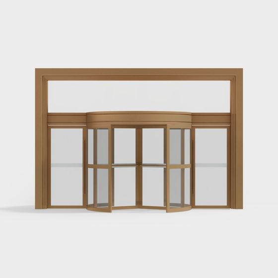 Elegant Rotating Door Low Poly 3D model