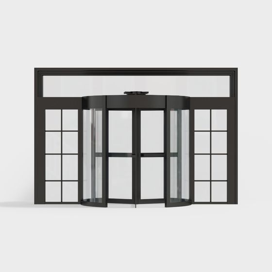 Stylish Rotating Door 3D model for Modern Spaces