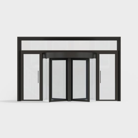 Sleek Rotating Door 3D model for Modern Spaces