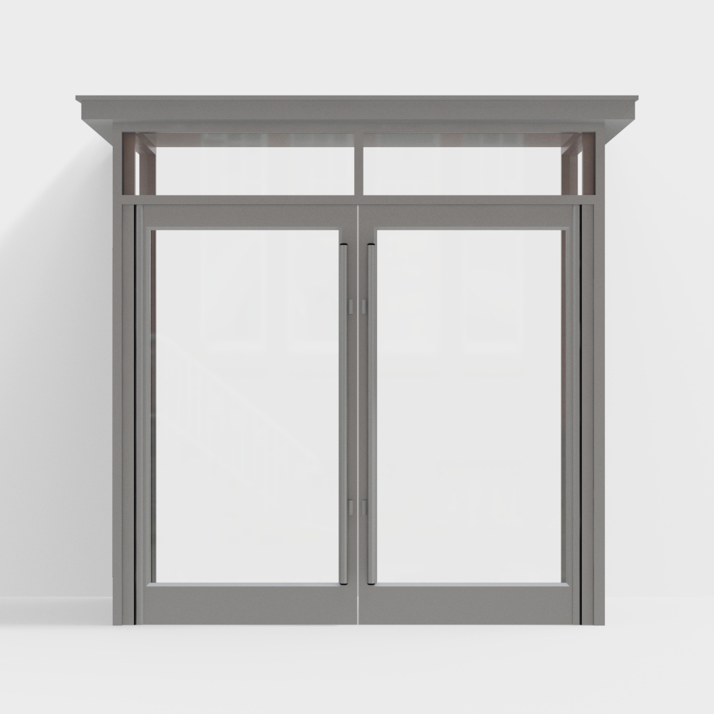 Metal office building double doors