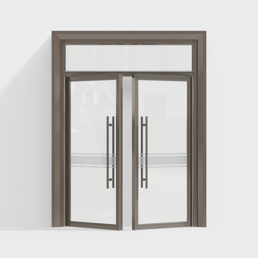 Metal office building double doors