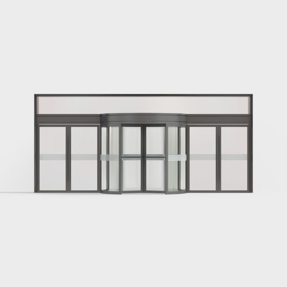 Low-Poly Rotating Door 3D model