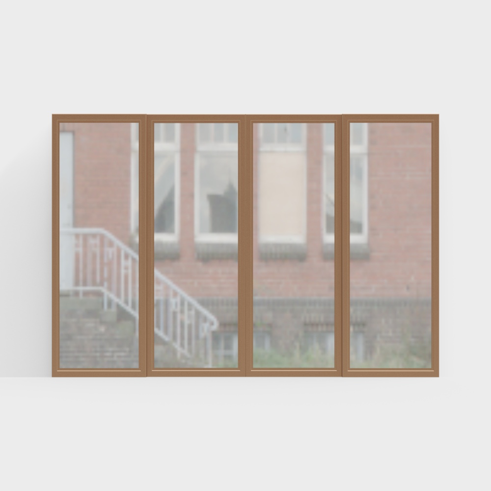 Metal office building sliding doors