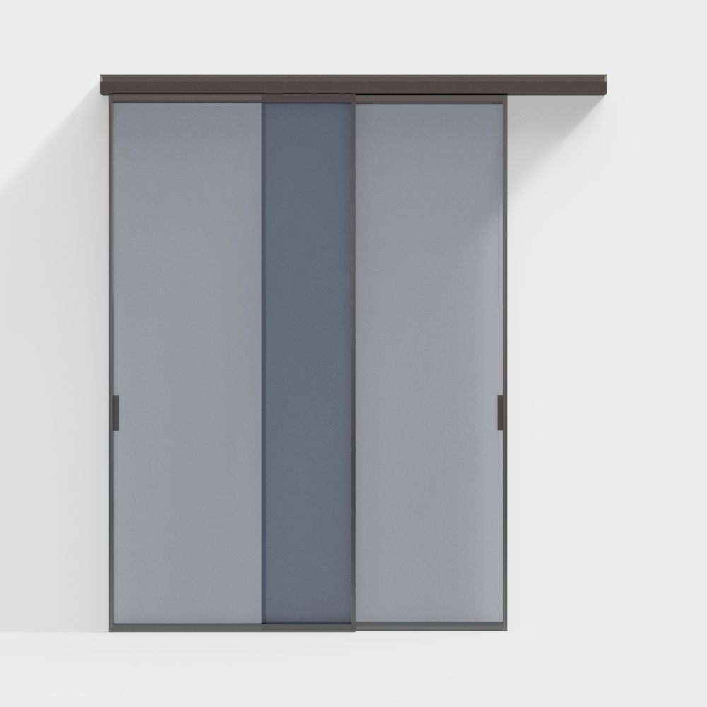 Office building glass sliding door