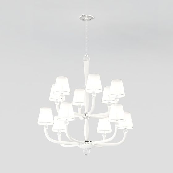 Elegant Minimalist Chandelier 3D model