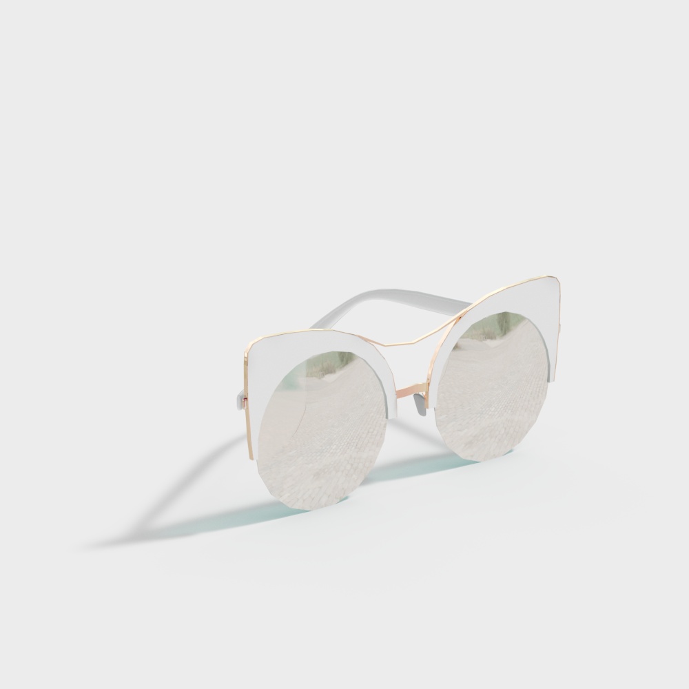 Stylish Low-Polygon Sunglasses 3D Model