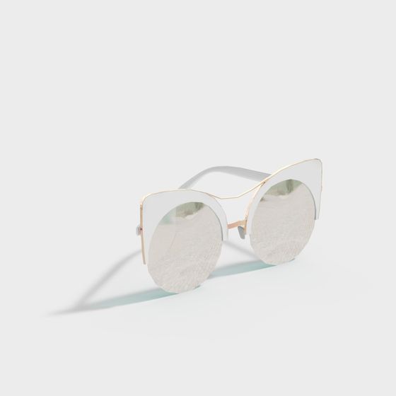Stylish Low-Polygon Sunglasses 3D Model