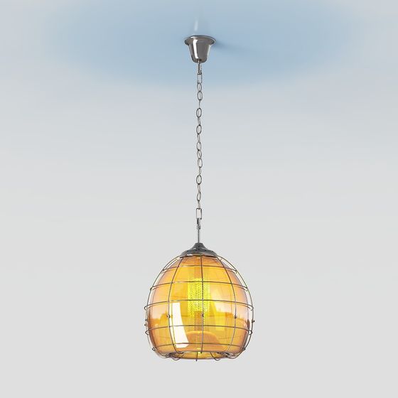 Elegant Low-Poly Chandelier 3D model