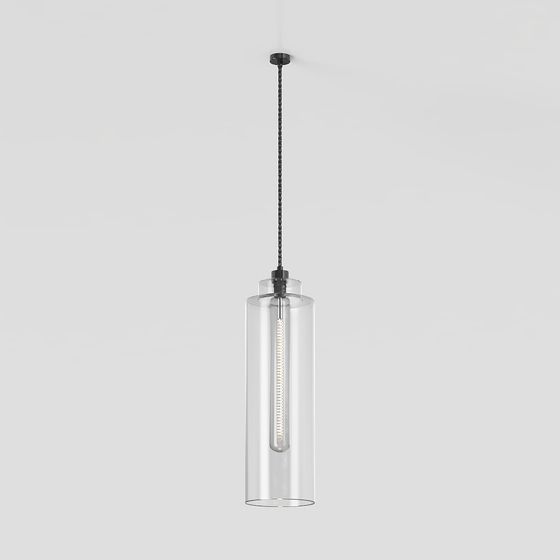 Elegant Low-Poly Hanging Light 3D model for Contemporary Spaces
