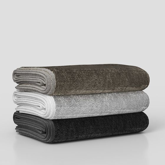 Realistic Towel 3D Model for Interior Design