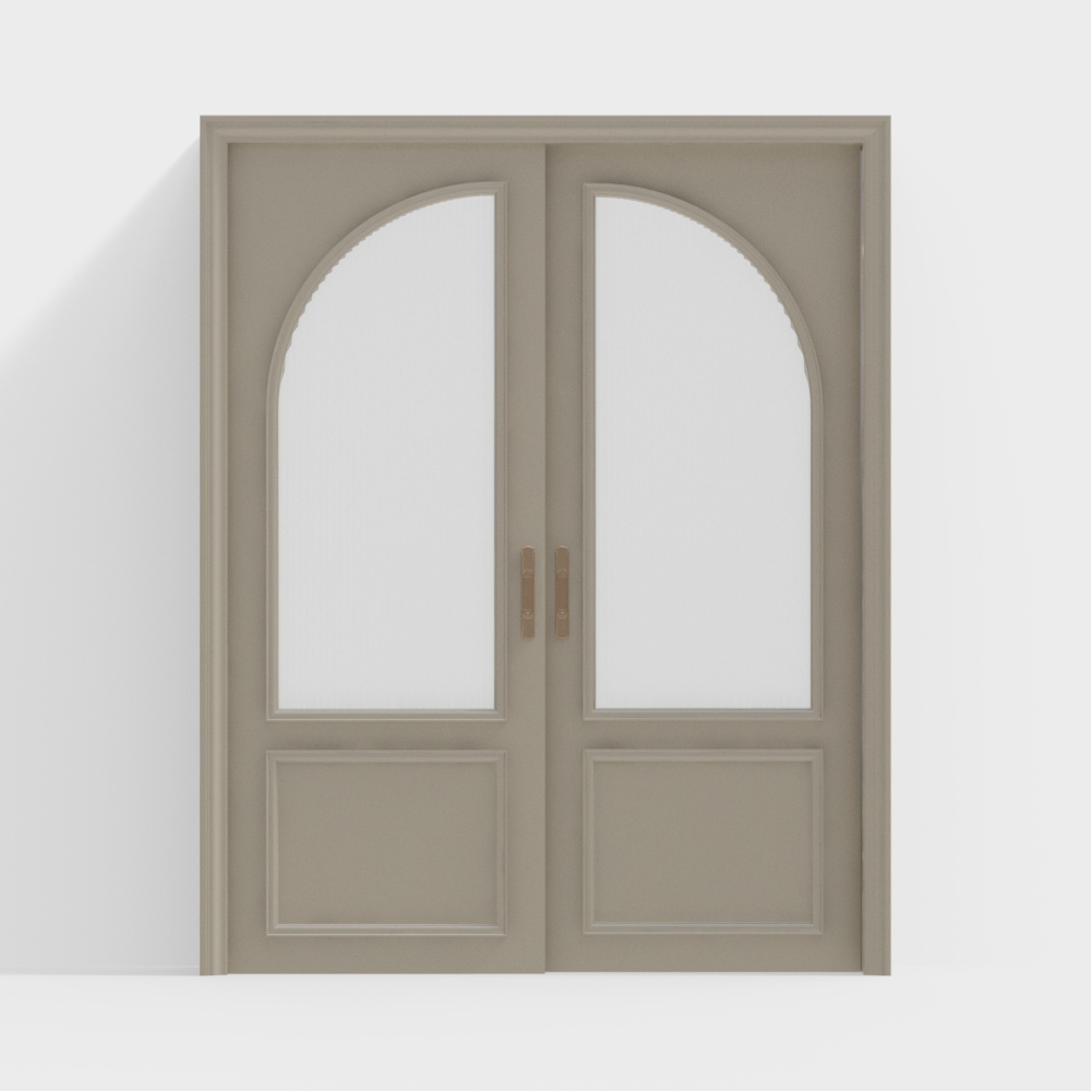 Elegant Double Arch Door 3D model