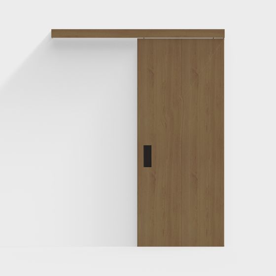 Elegant Sliding Door 3D model in Modern Minimalist Design